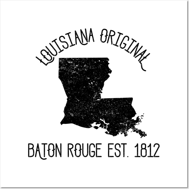 Louisiana Original Baton Rouge Est.1812 Wall Art by Perpetual Brunch